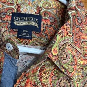 Daniel Cremieux Premium Denim Paisley Shirt - Multicolor